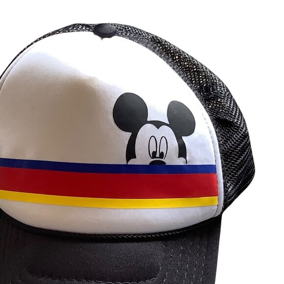Mickey Mouse Men Trucker Hat Cap Stripes Dalix H-066 Adjustable Snapback - Picture 6 of 7